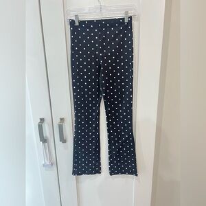 🌟3/$22🌟 NWOT Girls Flared Leggings. Black Polka Dot Pants. Girls size 10/12